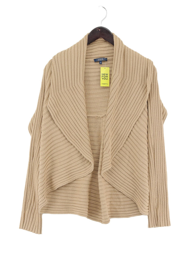 Maine Women's Cardigan UK 14 Cream Acrylic with Cotton