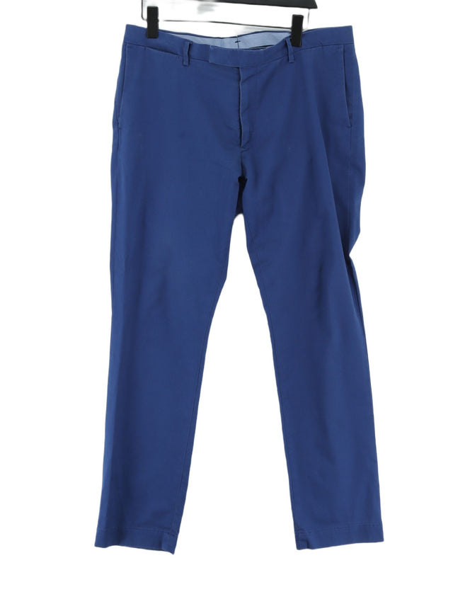 Ralph Lauren Men's Suit Trousers W 36 in; L 32 in Blue Cotton with Elastane