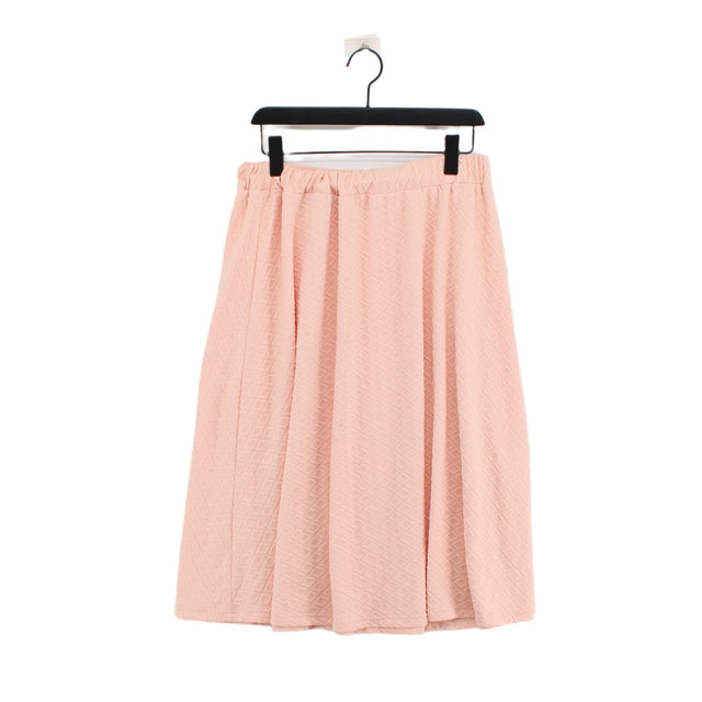Unique 21 Women's Midi Skirt L Pink 100% Polyester