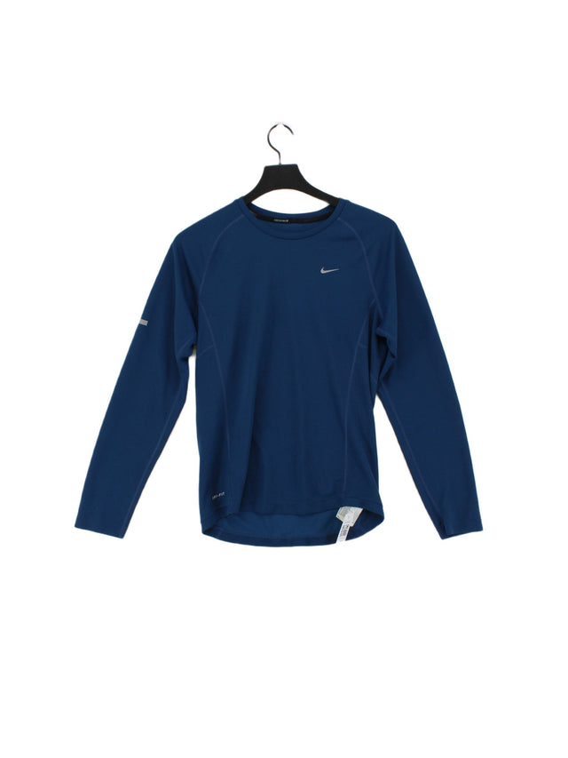 Nike Men's T-Shirt S Blue 100% Polyester