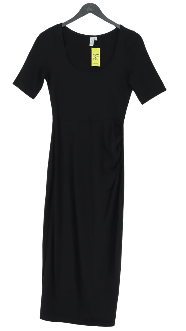 & Other Stories Women's Midi Dress S Black Viscose with Elastane, Polyamide