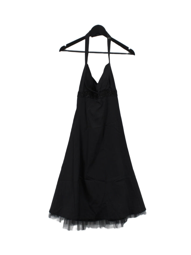 Spotlight Women's Midi Dress UK 12 Black Elastane with Viscose