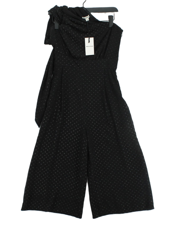 Whistles Women's Jumpsuit UK 10 Black 100% Polyester