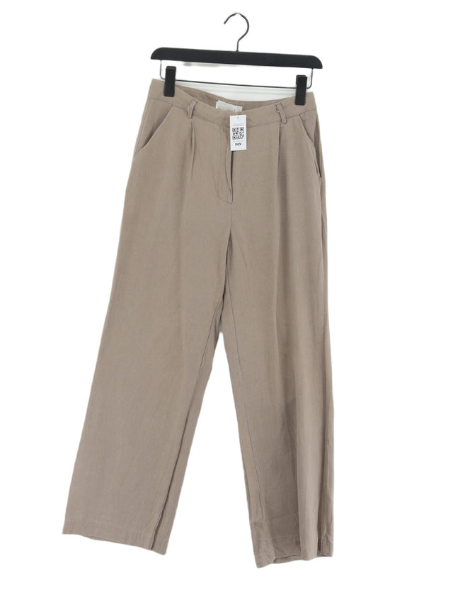 Olive Women's Suit Trousers M Tan Cotton with Linen