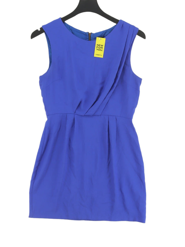 Topshop Women's Midi Dress UK 10 Blue Polyester with Other