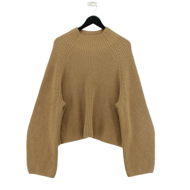 & Other Stories Women's Jumper M Brown Wool with Polyamide