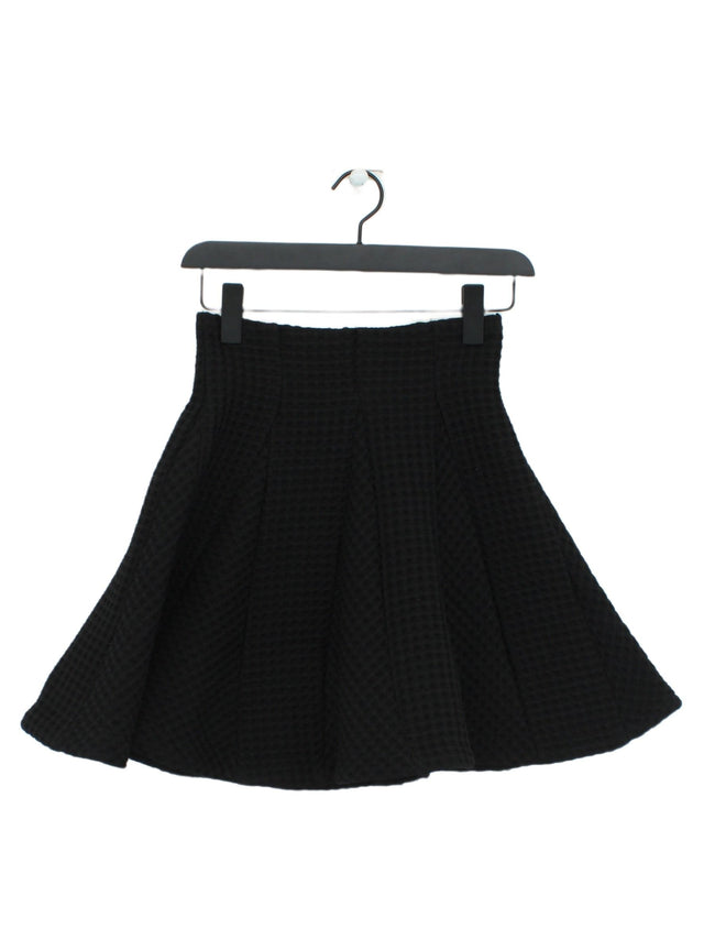 Maje Women's Mini Skirt UK 8 Black Polyester with Elastane, Polyamide, Viscose