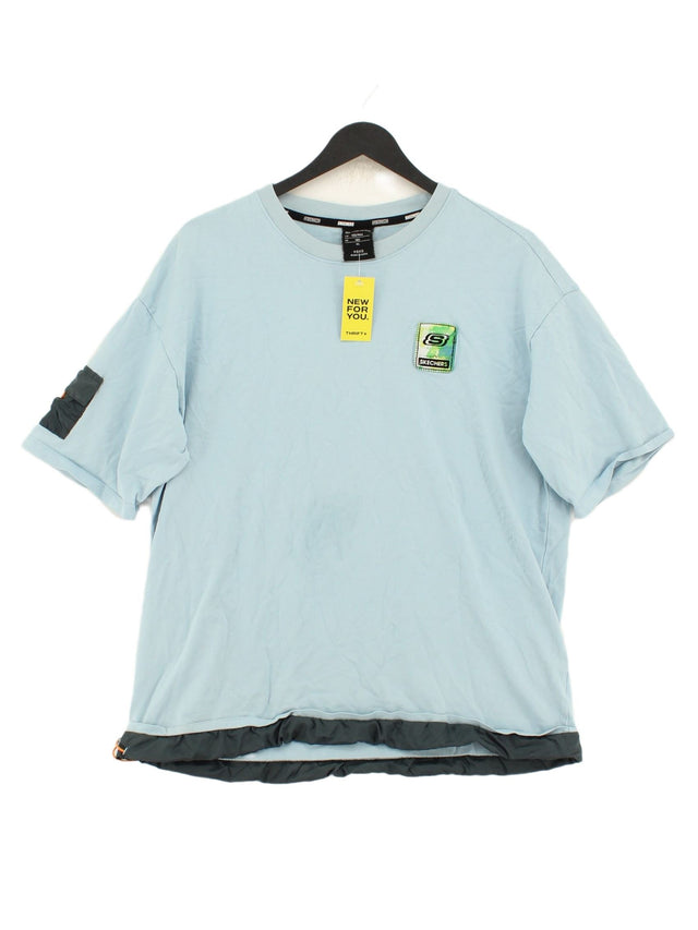 Skechers Men's T-Shirt XL Blue 100% Cotton