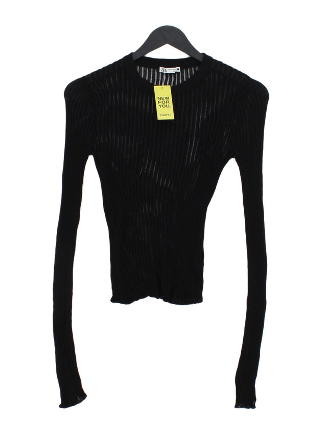 Zara Women's Blouse XS Black 100% Other