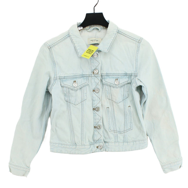 French Connection Women's Jacket S Blue 100% Cotton