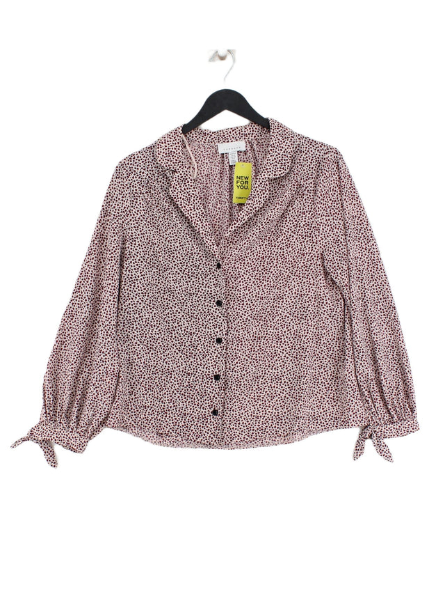 Topshop Women's Blouse UK 10 Pink 100% Polyester