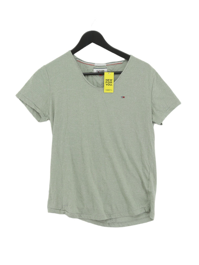 Hilfiger Men's T-Shirt S Green Cotton with Polyester