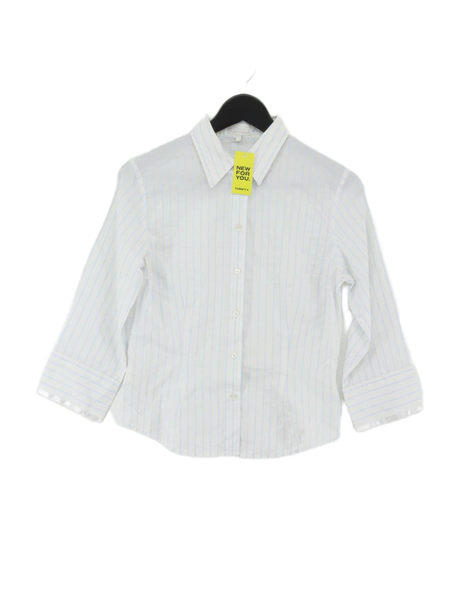 Austin Reed Women's Shirt UK 10 White 100% Cotton