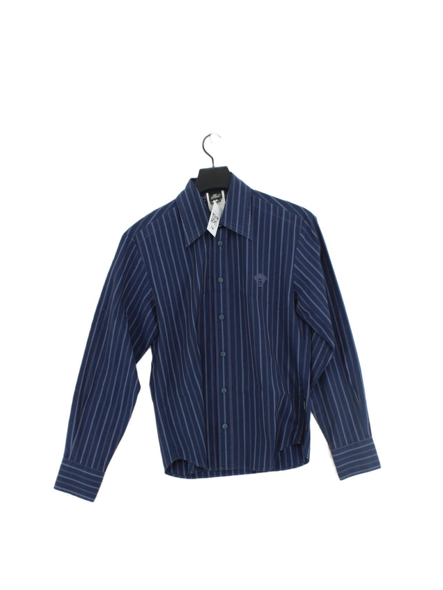 Versace Men's Shirt S Blue Cotton with Other