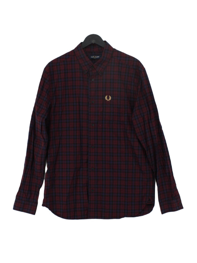 Fred Perry Men's Shirt M Red 100% Cotton