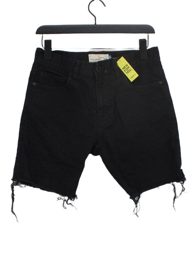 Next Men's Shorts W 30 in Black Cotton with Other