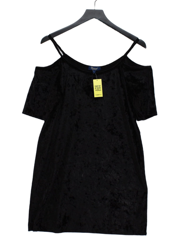 Blossun Women's Midi Dress L Black Polyester with Elastane