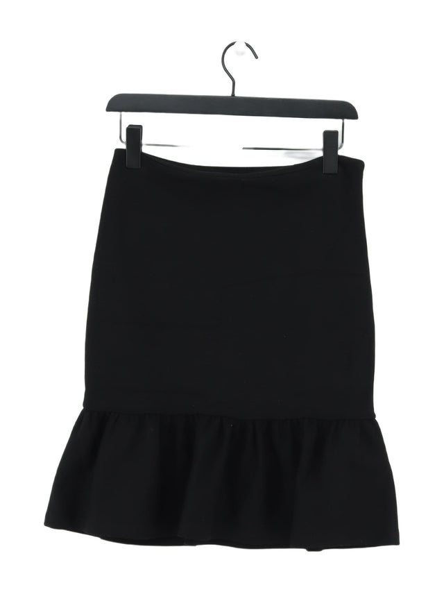 Reiss Women's Midi Skirt S Black Viscose with Polyester