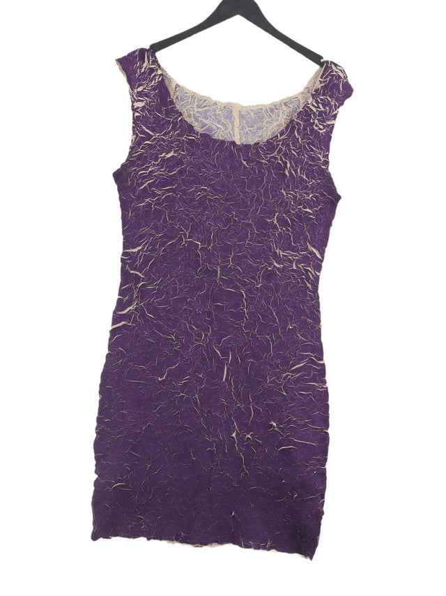 Phase Eight Women's Midi Dress UK 14 Purple Polyester with Elastane