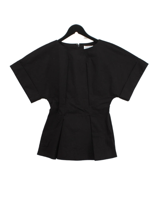 & Other Stories Women's Top UK 10 Black Cotton with Elastane