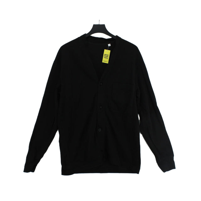 Uniqlo Women's Cardigan L Black 100% Cotton