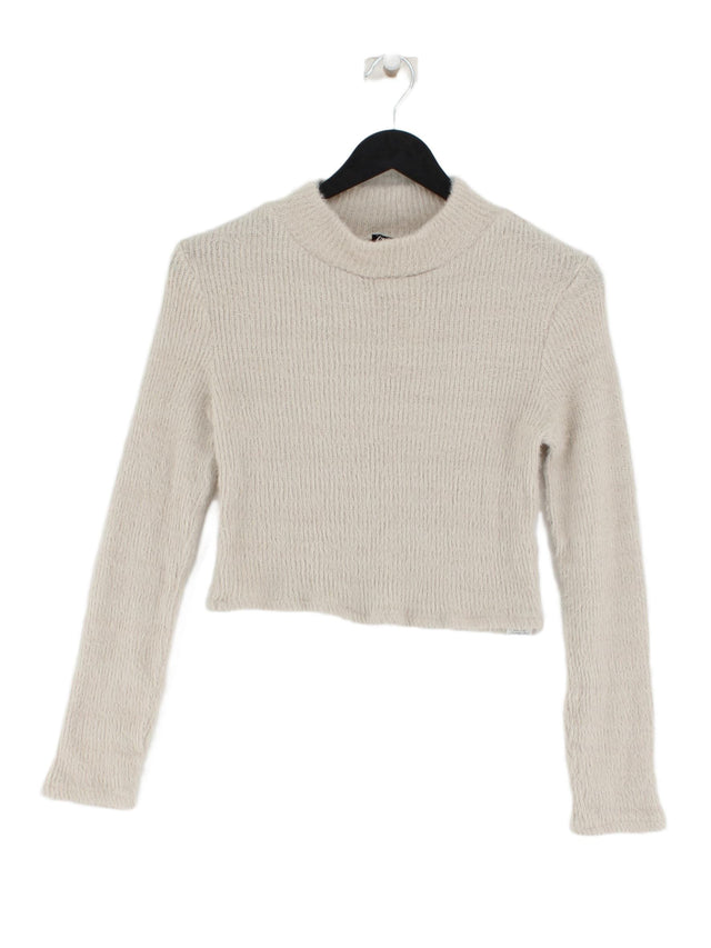 Zara Women's Jumper M Cream Polyamide with Acrylic