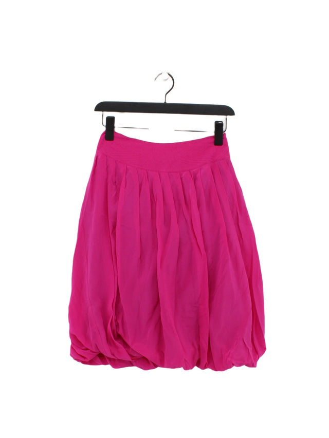 Monsoon Women's Midi Skirt UK 8 Purple Silk with Polyester