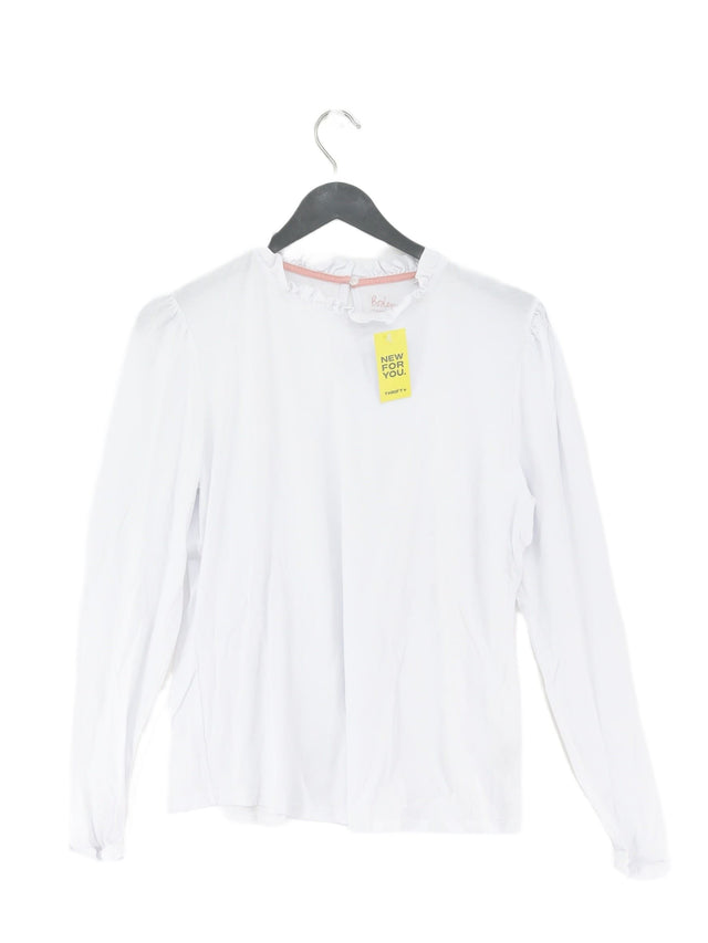 Boden Women's Top UK 16 White Cotton with Lyocell Modal