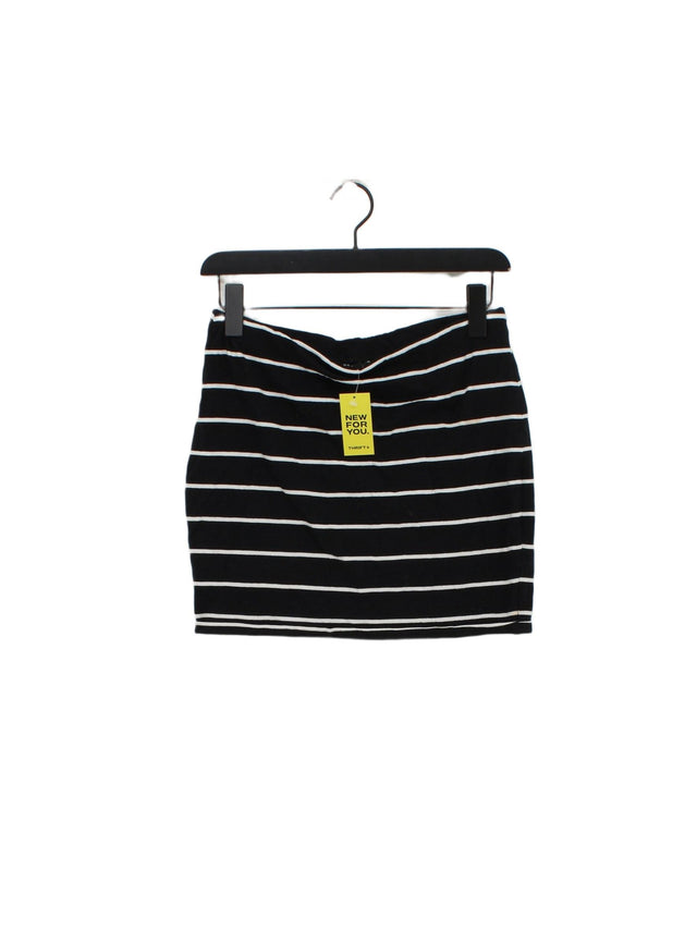 New Look Women's Mini Skirt UK 12 Black Cotton with Elastane