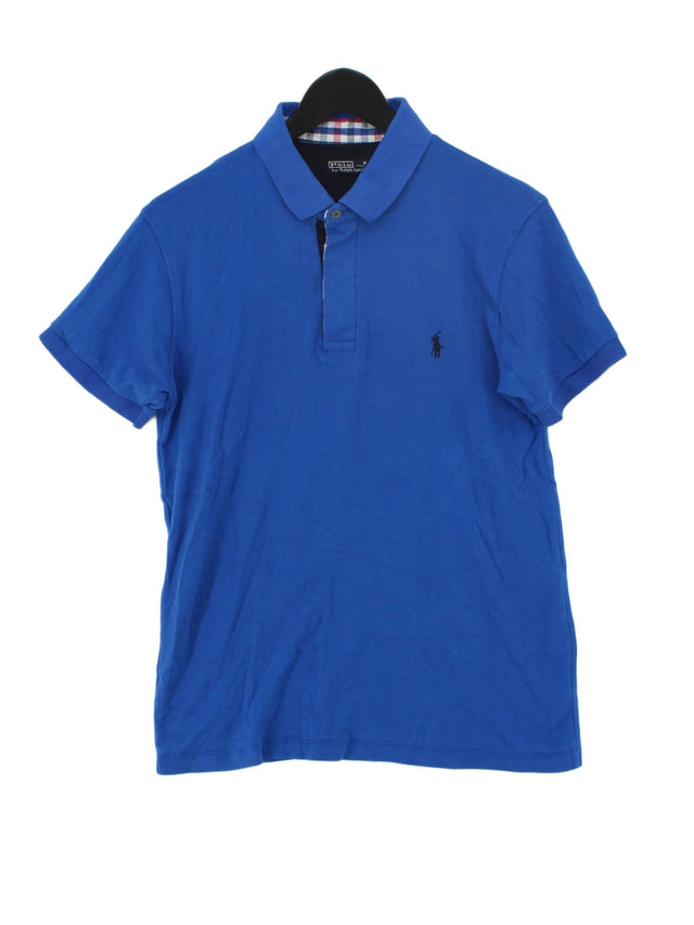 Ralph Lauren Men's Polo M Blue 100% Cotton