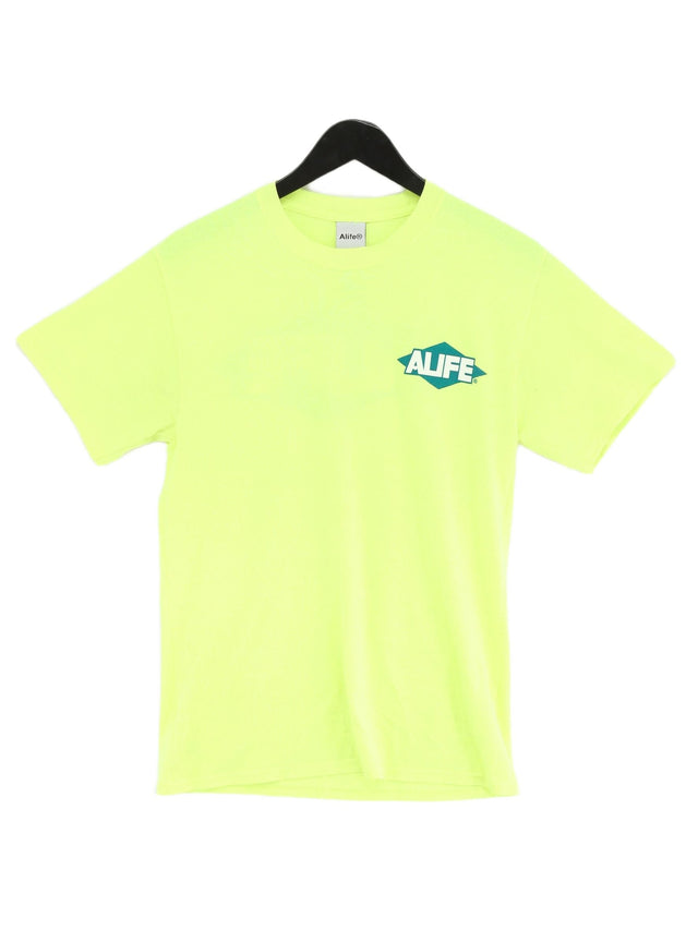 Alife Men's T-Shirt S Yellow 100% Cotton