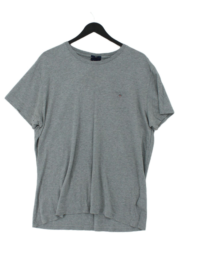 Gant Men's T-Shirt L Grey 100% Cotton