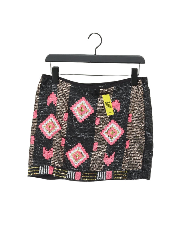 Jane Norman Women's Mini Skirt UK 12 Black 100% Polyester