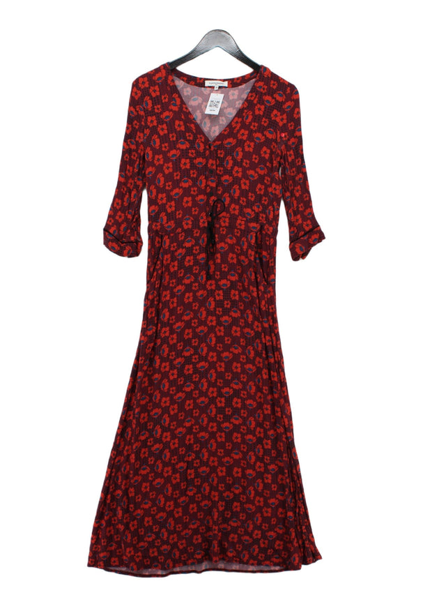 La Petite Francaise Women's Maxi Dress UK 8 Red 100% Viscose