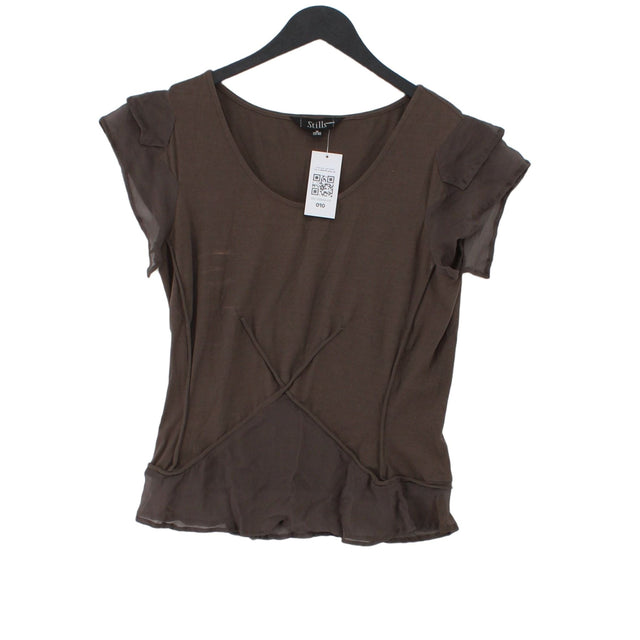 Stills Women's Top M Brown Cotton with Elastane