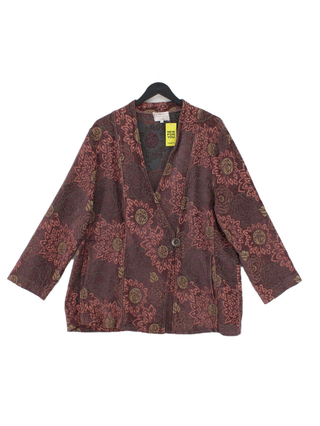 Sahara Women's Blazer L Pink Viscose with Cotton, Polyester
