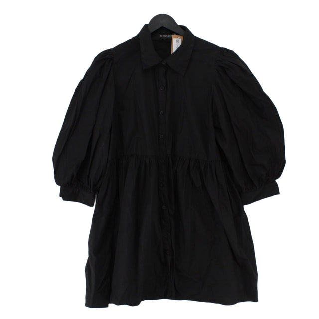 In The Style Women's Mini Dress UK 10 Black 100% Cotton