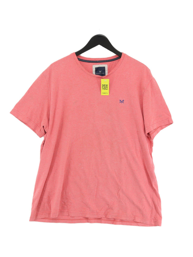 Crew Clothing Men's T-Shirt XXL Pink 100% Cotton