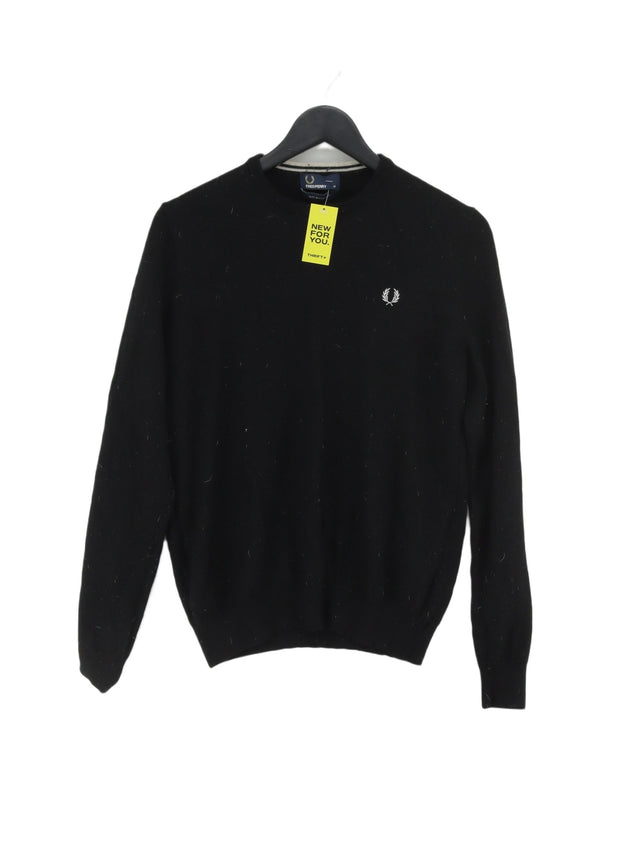 Fred Perry Women's Jumper M Black 100% Wool