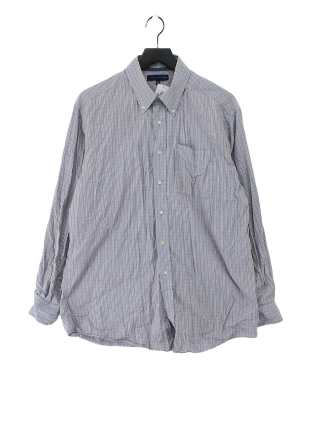 Tommy Hilfiger Men's Shirt L Blue 100% Cotton
