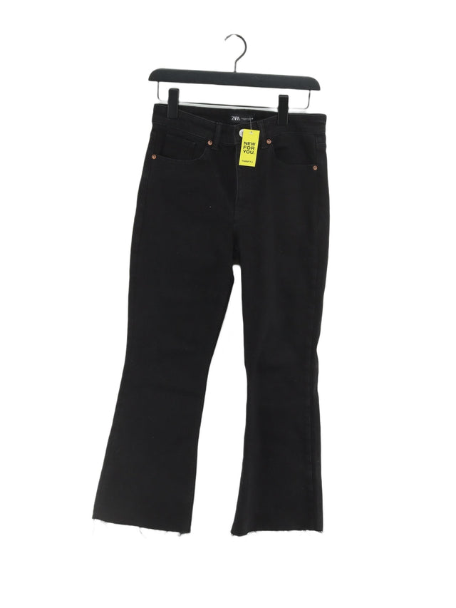 Zara Women's Jeans UK 10 Black 100% Cotton