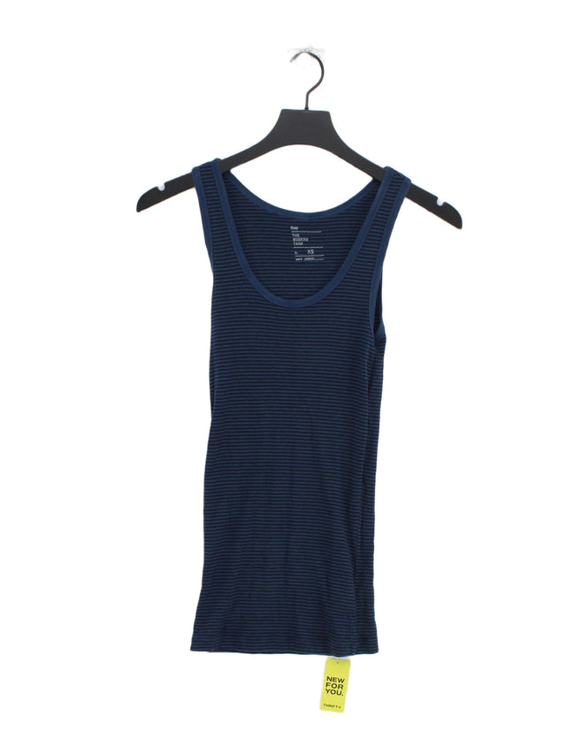 Gap Women's T-Shirt XS Blue Cotton with Lyocell Modal