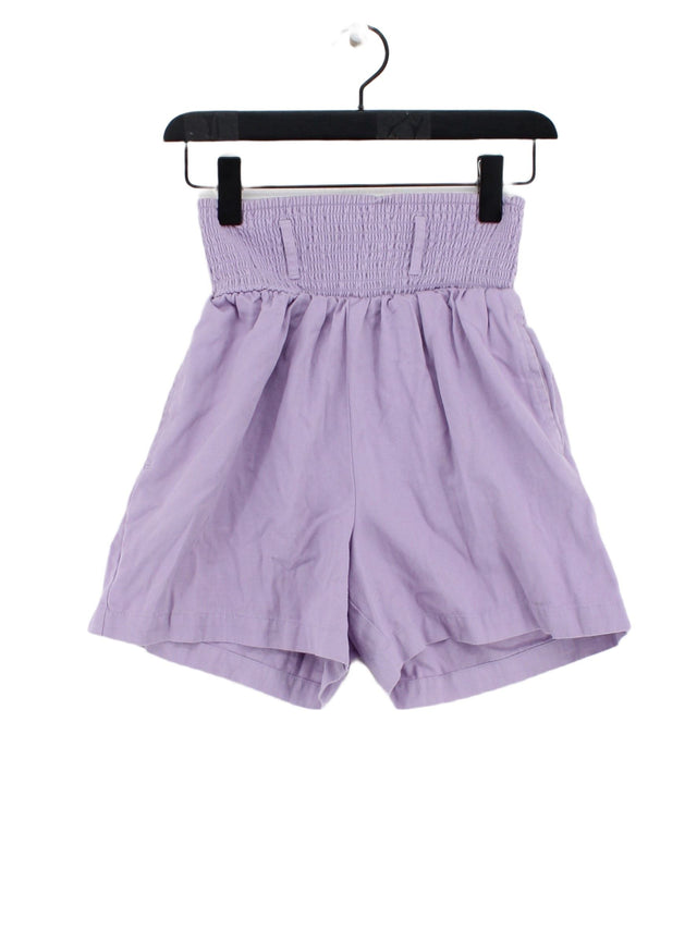Lucy & Yak Women's Shorts S Purple 100% Cotton