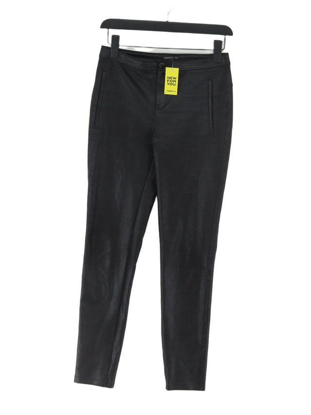 Mango Women's Trousers S Black Polyester with Elastane, Viscose