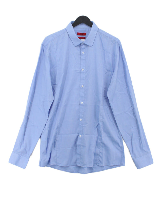 Hugo Boss Men's Shirt XL Blue 100% Cotton