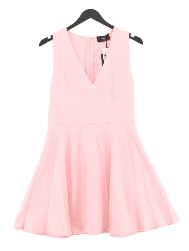 AX Paris Women's Midi Dress UK 12 Pink 100% Polyester
