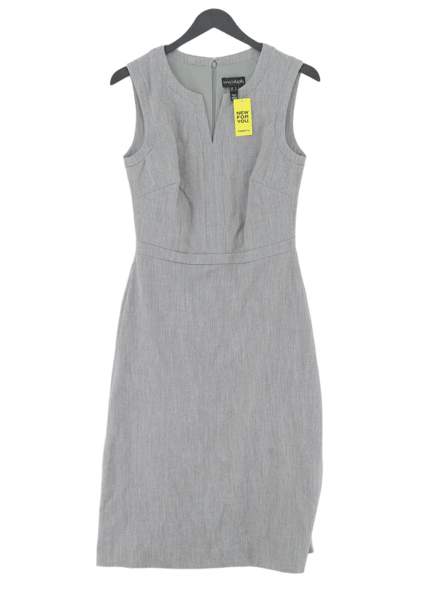 Long Tall Sally Women's Midi Dress UK 8 Grey Polyester with Elastane, Viscose