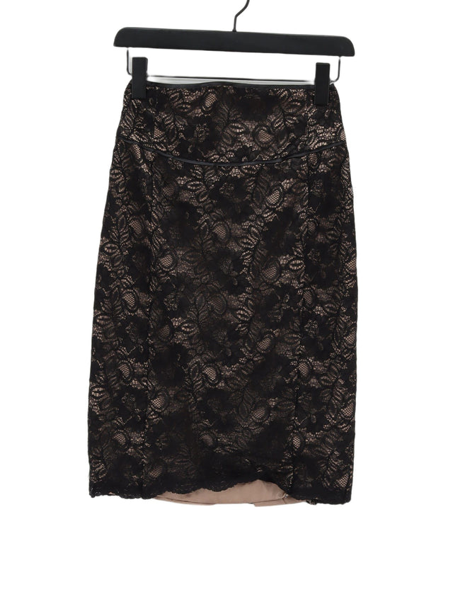 Belle By Oasis Women's Midi Skirt UK 8 Black Viscose with Polyamide, Polyester