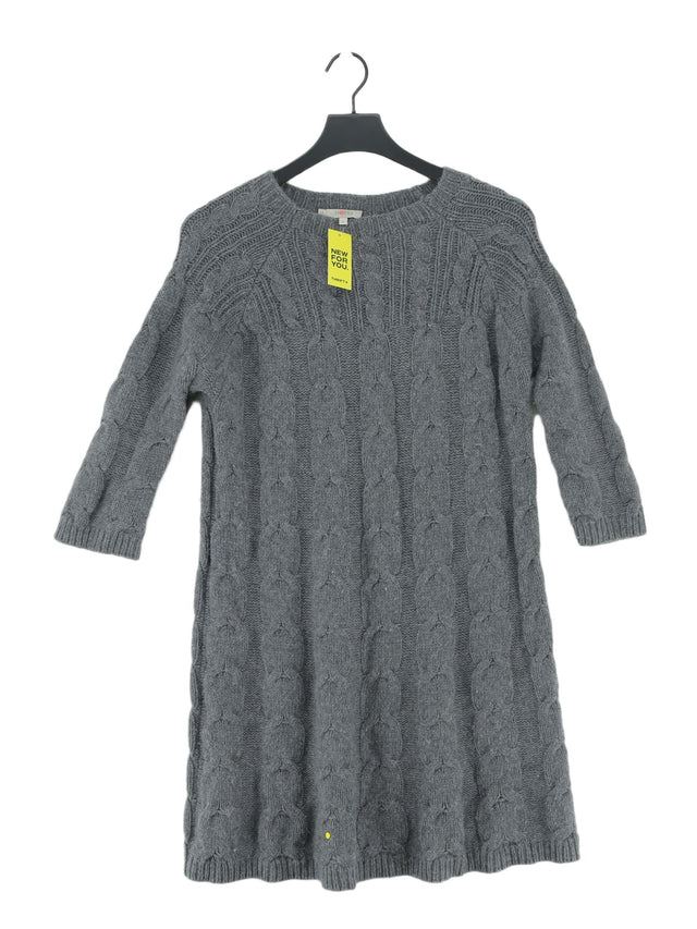 Hobbs Women's Midi Dress S Grey 100% Other