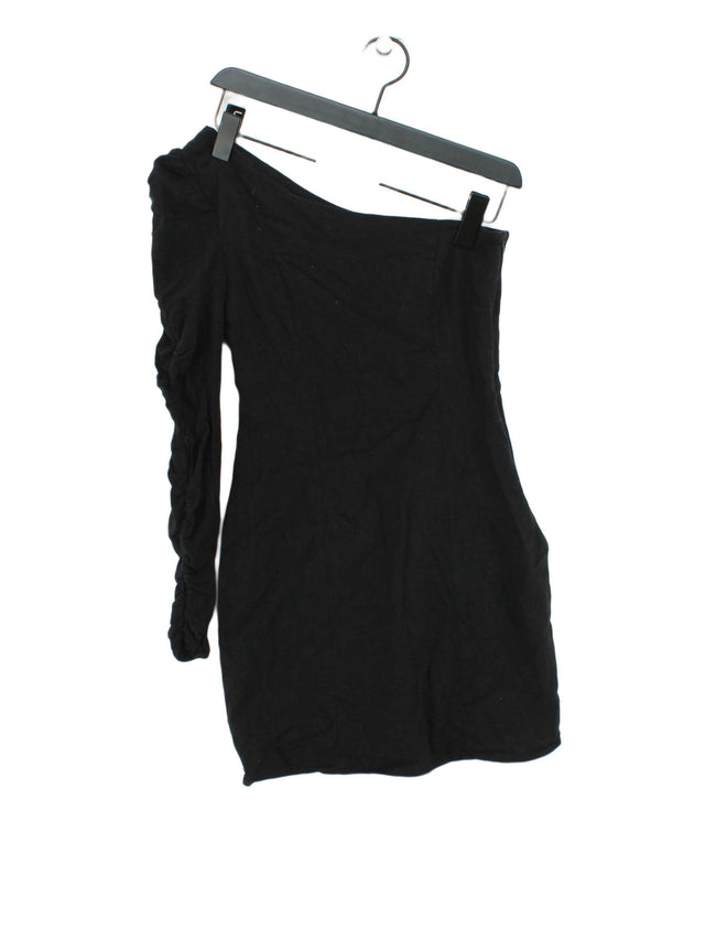 Glassons Women's Mini Dress UK 6 Black Viscose with Linen